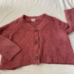 Pink fuzzy Cardigan